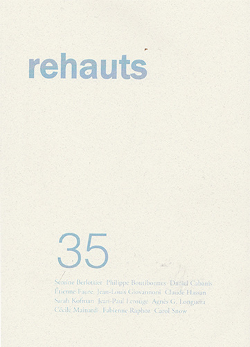 Le numéro 35 de la revue Rehauts