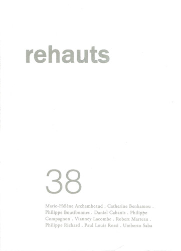 Le numéro 38 de la revue Rehauts