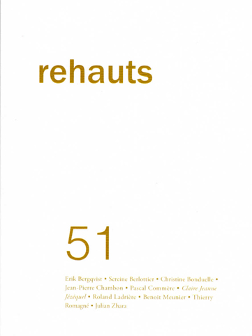 Le numéro 51 de la revue Rehauts, dernier numéro paru