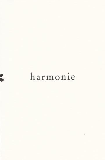 Livre d'artiste: Harmonie