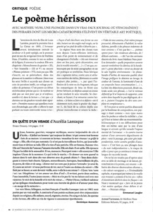 article de juillet 2017 d'Emmanuel Laugier' à propos du livre Arrosé l'arroseur de Mathieu Nuss dans la revue Le Matricule des Anges n°185